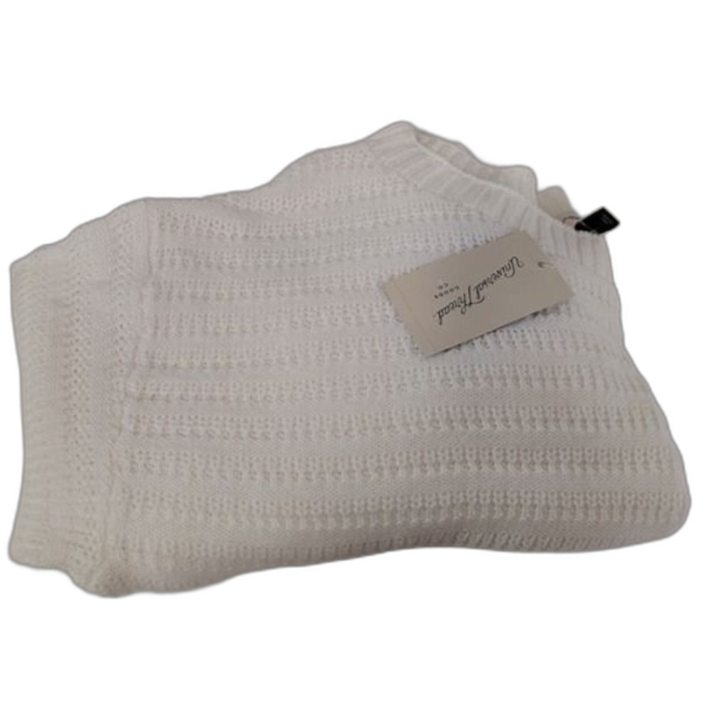 Women's Crewneck Pullover Sweater - Universal Thread Cream M - Picture 4 of 4